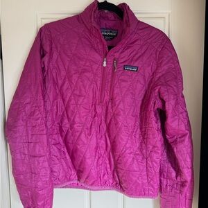 Patagonia Pink Quilted Nano Pullover Jacket Size S Flaws